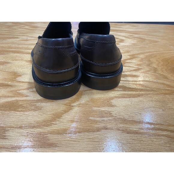 Vinny's Townee Penny Brown Leather Loafers Womens Round Moc Toe Size 42 (L1) - Picture 4 of 8